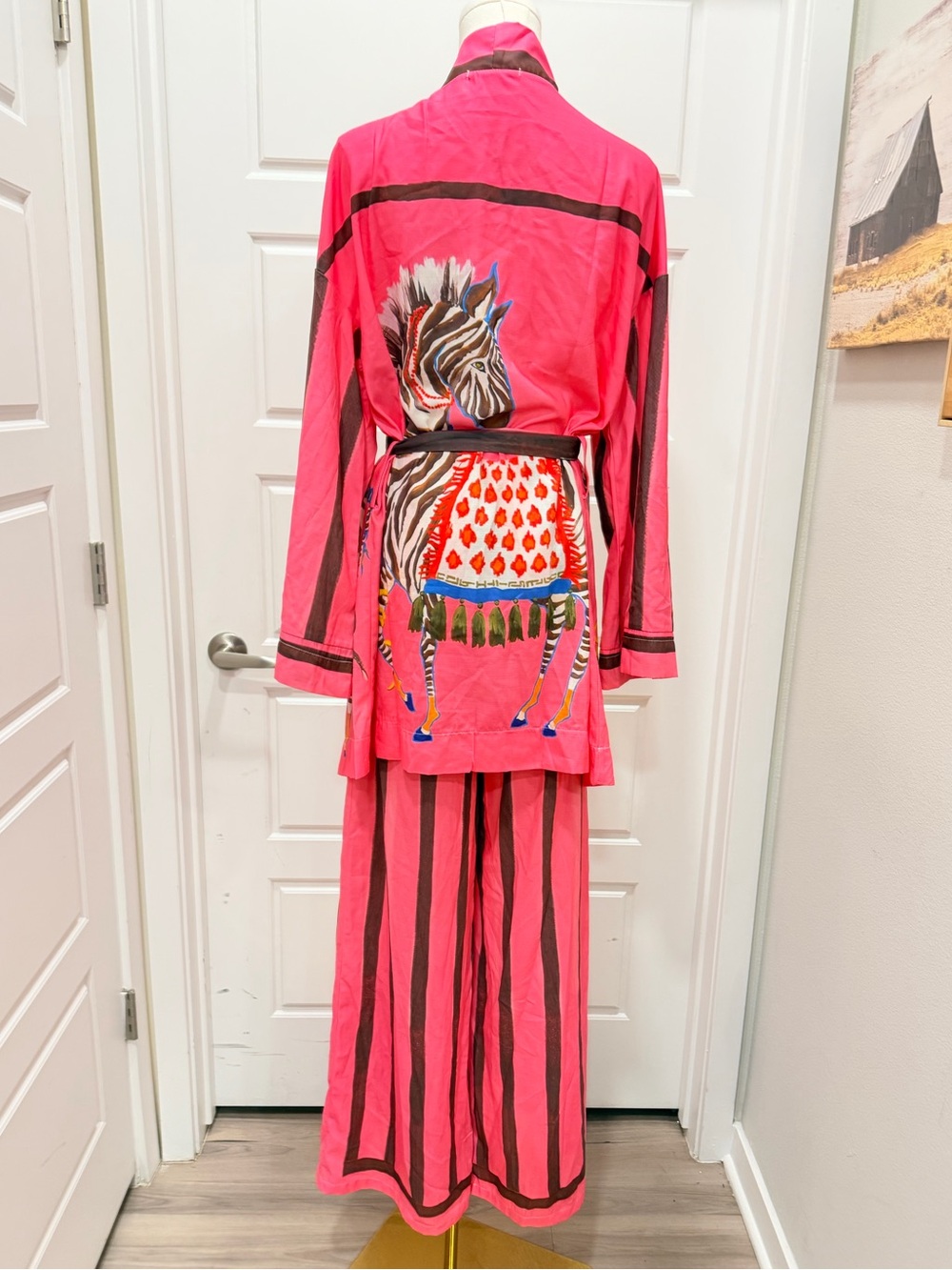 Nice to Meet You Vibrant Pink Zebra Print Two-Piece Lounge Set - Picture 4 of 12